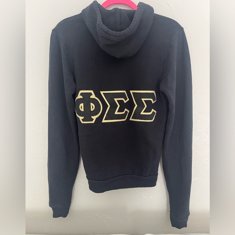 PHI SIGMA SIGMA zip hoodie sweatshirt! Stitched phi sig letters on the back